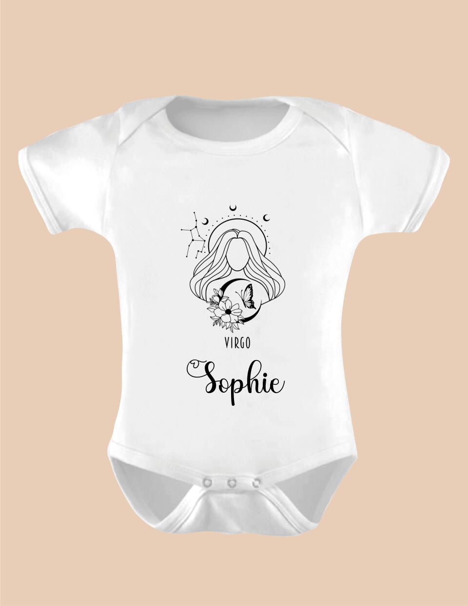 STERNZEICHEN UND NAMEN - Personalisierbarer Baby-Body