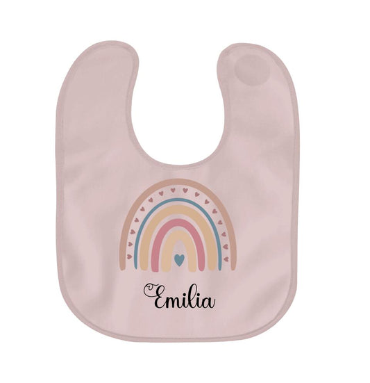 REGENBOGEN UND NAMEN - Personalisierbares Baby-Lätzchen