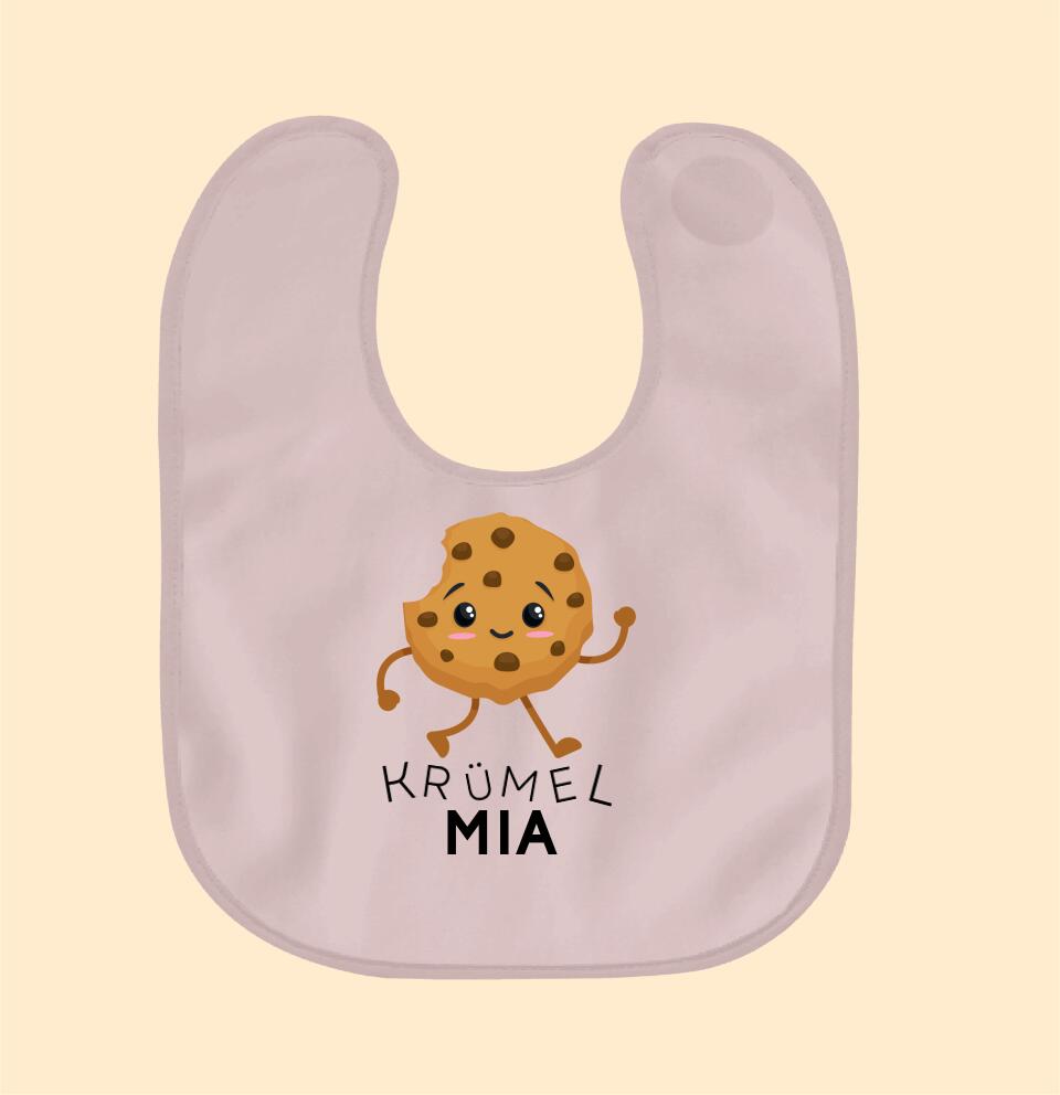 KRÜMEL COOKIE UND NAME - Personalisierbares Baby-Lätzchen