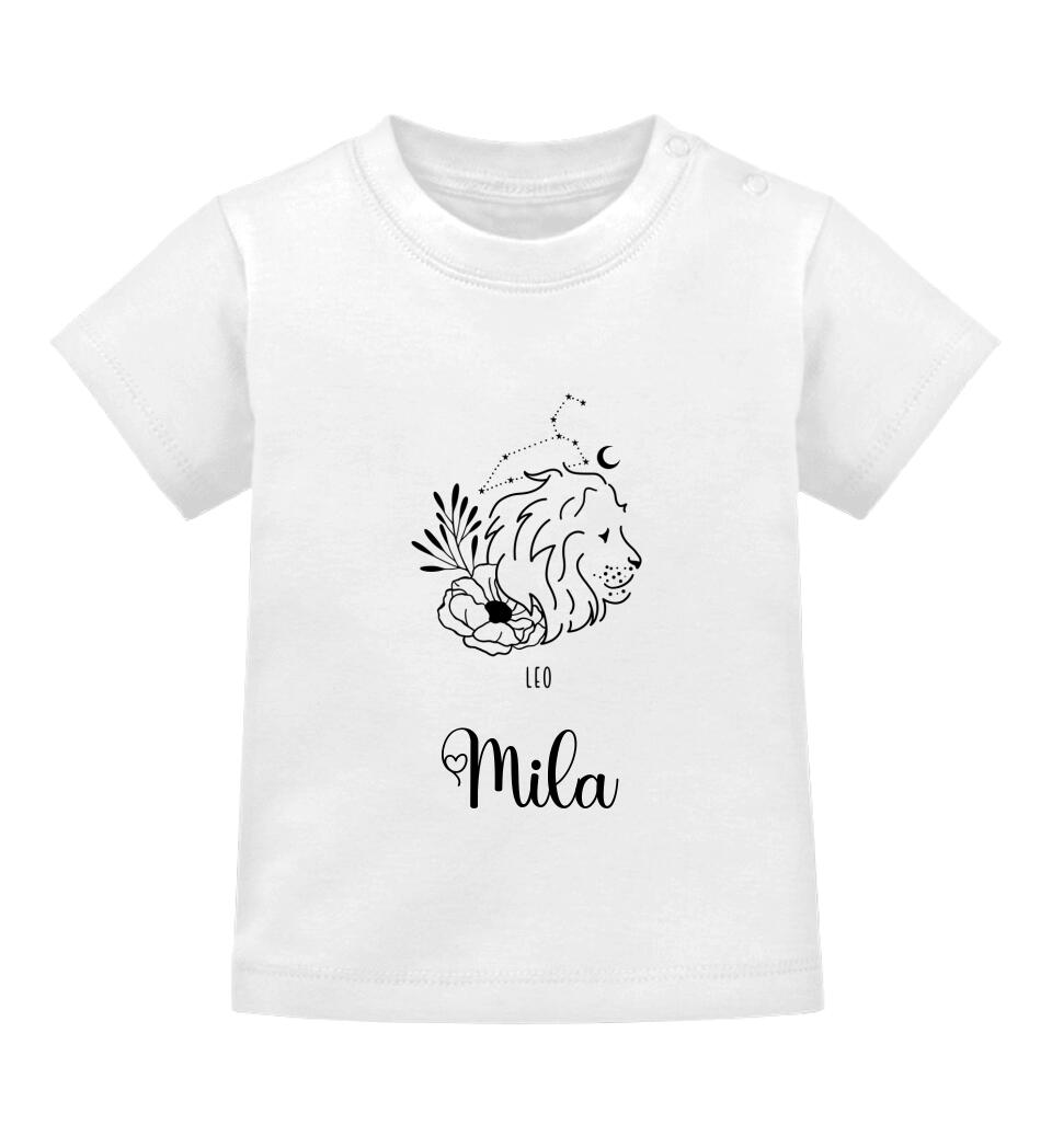 STERNZEICHEN UND NAMEN - Personalisierbares Baby T-Shirt