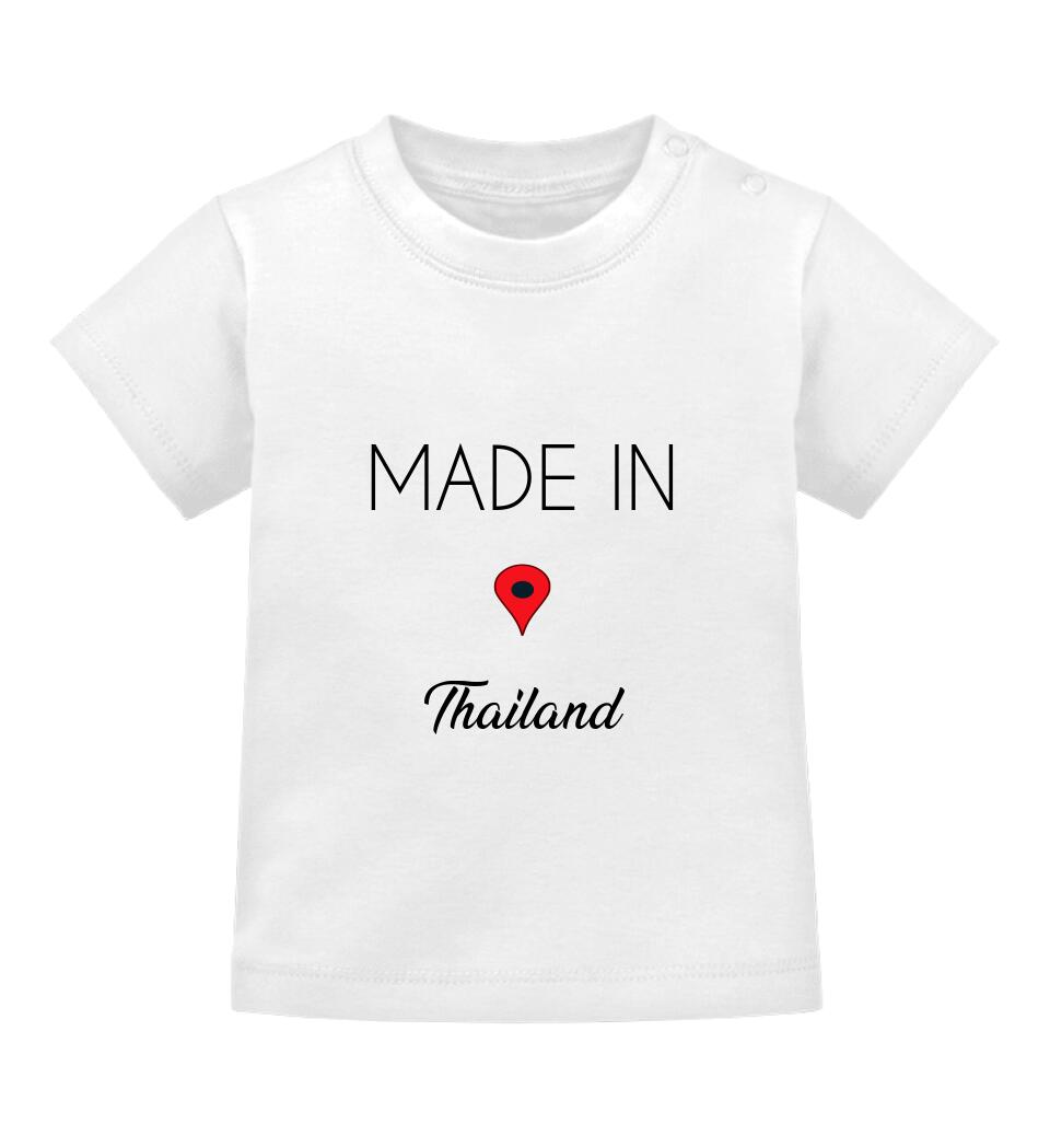 MADE IN STADT/LAND - Personalisierbares Baby T-Shirt