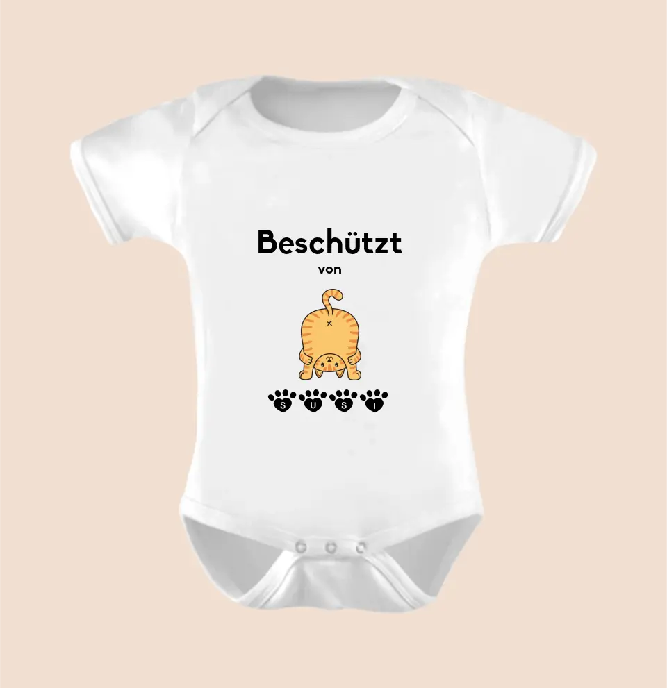 DEINE KATZE(N) - Personalisierbarer Baby-Body