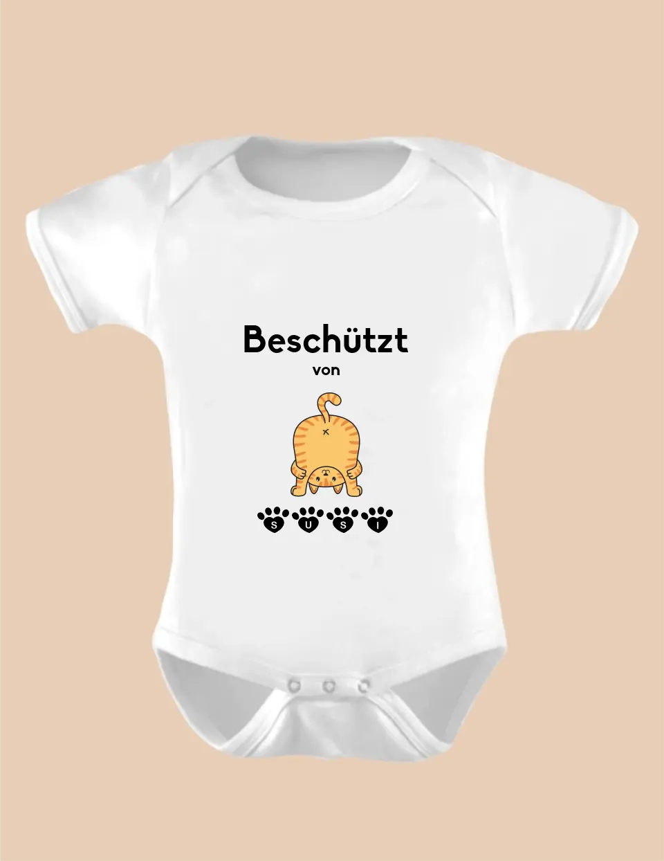 DEINE KATZE(N) - Personalisierbarer Baby-Body